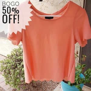 Topshop Scallop Cut Crop Top